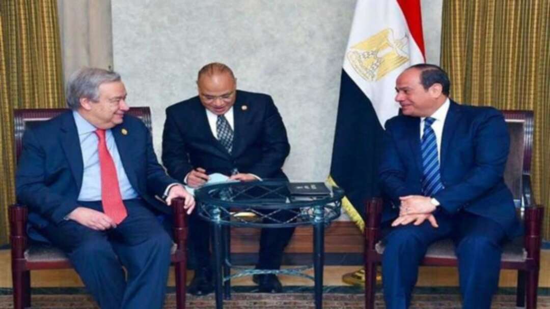 السيسي يلتقي غوتيريش في أديس أبابا