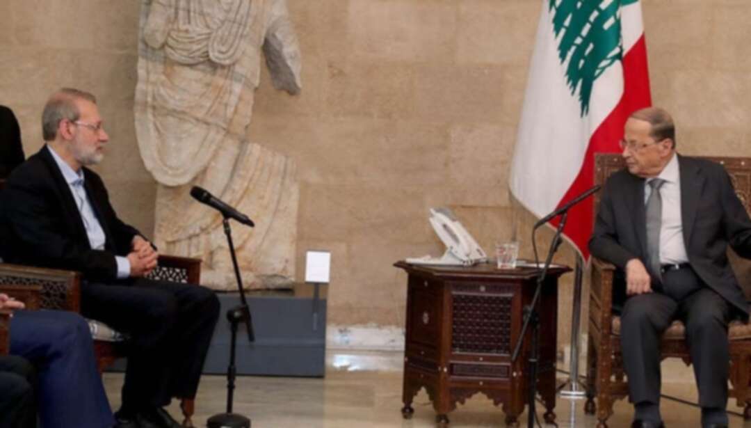 Lebanese President Aoun meets with Iran Parliament Speaker Larijani