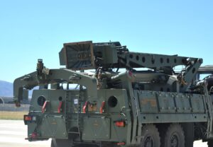 A part of a Russian S-400 defense system is seen after unloaded from a Russian plane at Murted Airport near Ankara, Turkey, August 27, 2019. (Reuters)