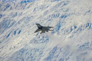 An Indian Air Force fighter jet takes off from an airbase in Leh, the joint capital of the union territory of Ladakh bordering China, on September 9, 2020. (AFP)