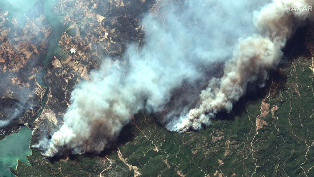 Satellite images show devastation caused by deadly fires in Turkey