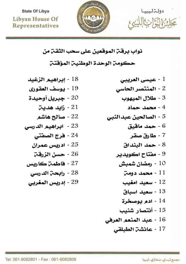 بيان نواب من برقة