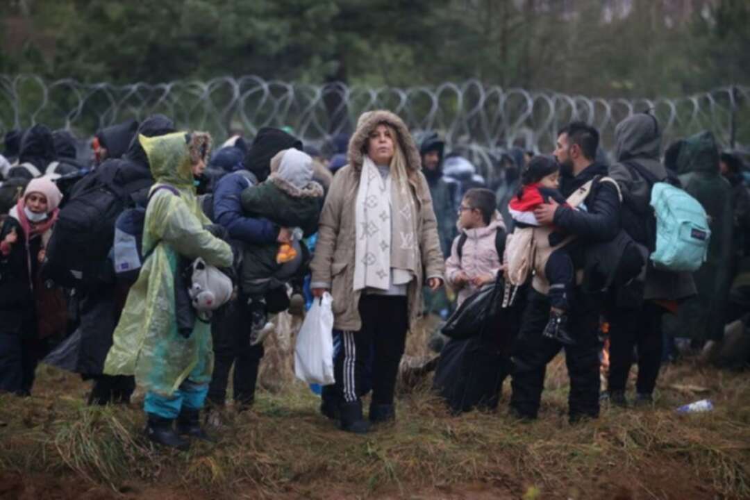 Asylum seekers at Belarus border/Facebook page