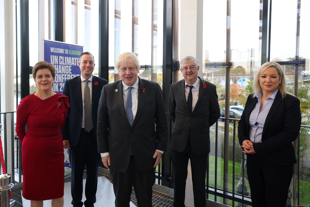 Boris Johnson wrote on his official Facebook page: The whole United Kingdom is leading the fight against climate change. Together we welcomed the world to Glasgow for COP26 so that we can protect the planet and build a greener, more prosperous future.