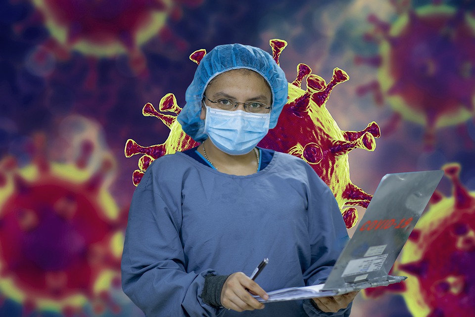 Coronavirus-Doctor with coronavirus background/Pixabay