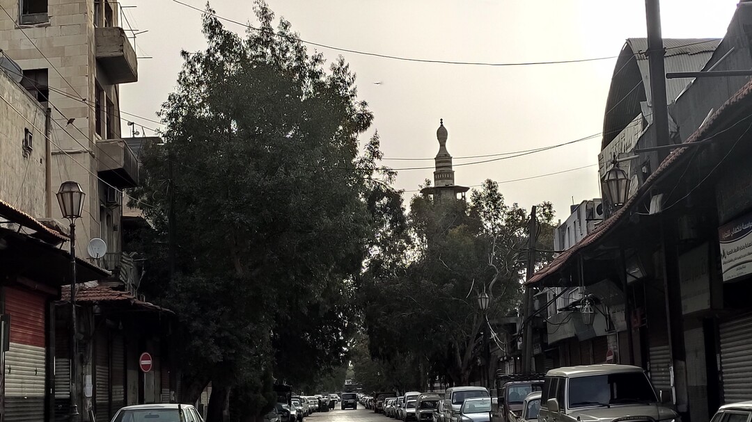 A street in Damascus city, Syria