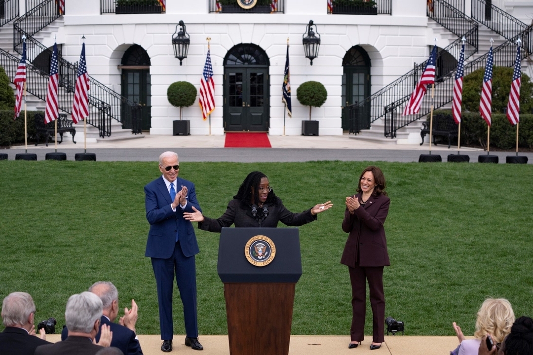 White House marks Senate confirmation of first African American woman for Supreme Court